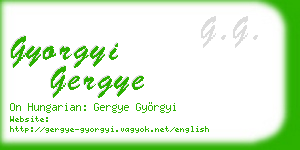 gyorgyi gergye business card