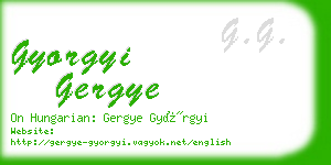 gyorgyi gergye business card